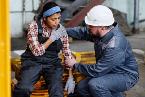 Woman hurt on the job